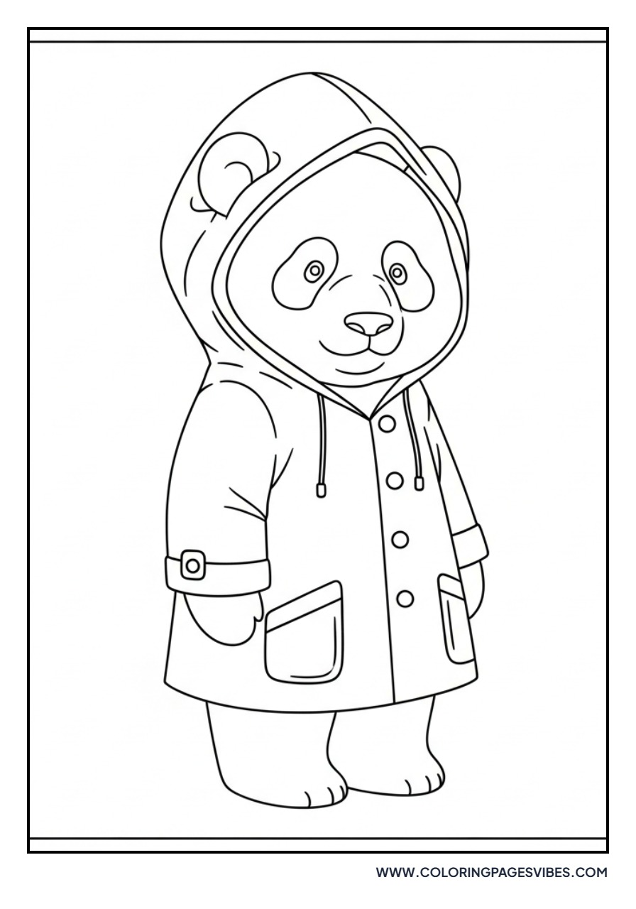 Panda in a Raincoat