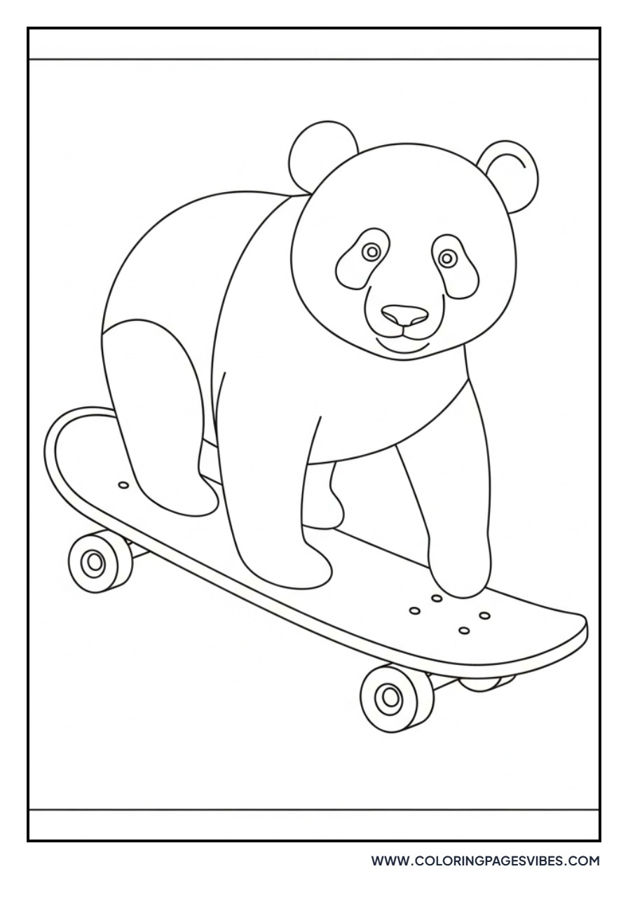 Panda on a Skateboard