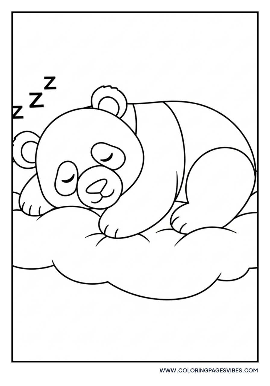 Panda Sleeping on Cloud