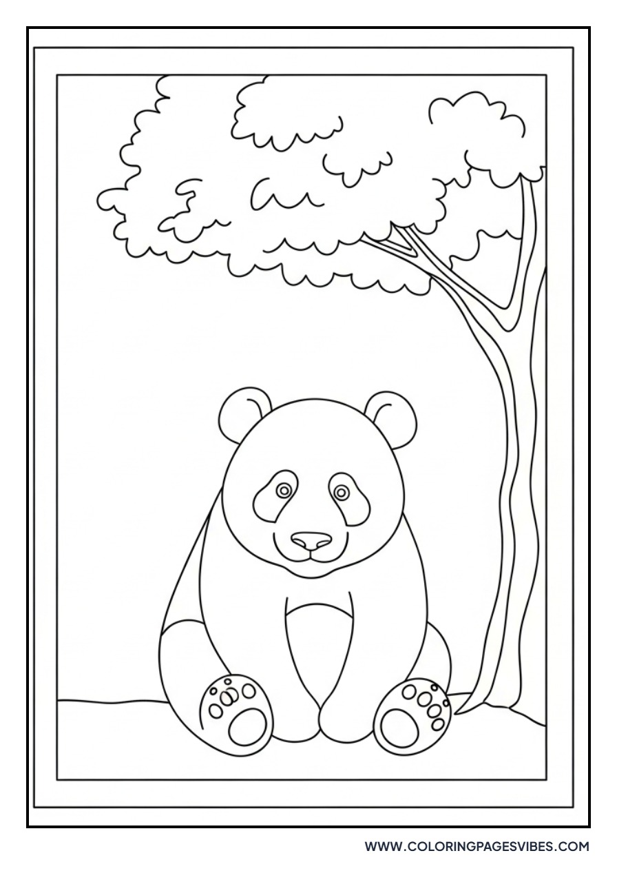 Panda Under a Tree