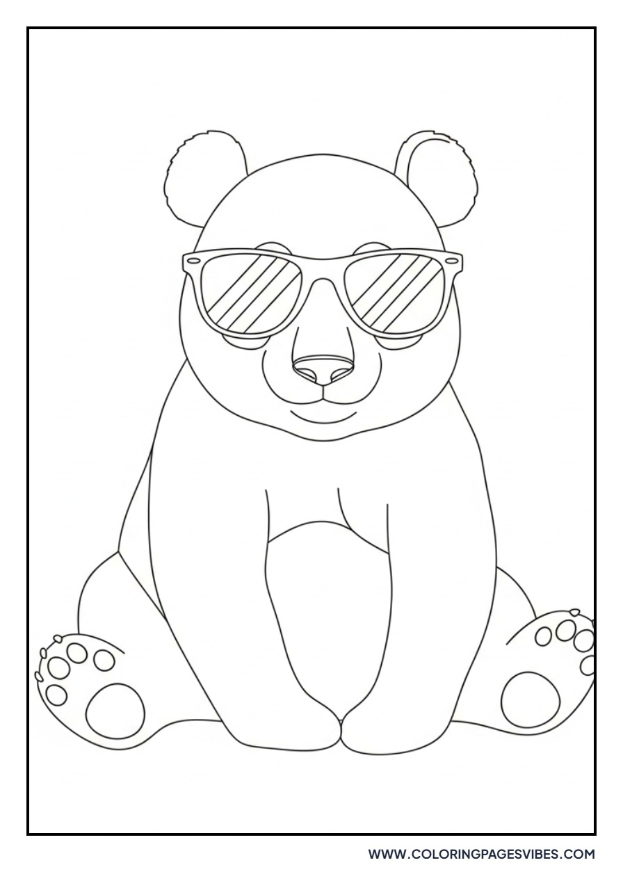 Panda Wearing Sunglasses