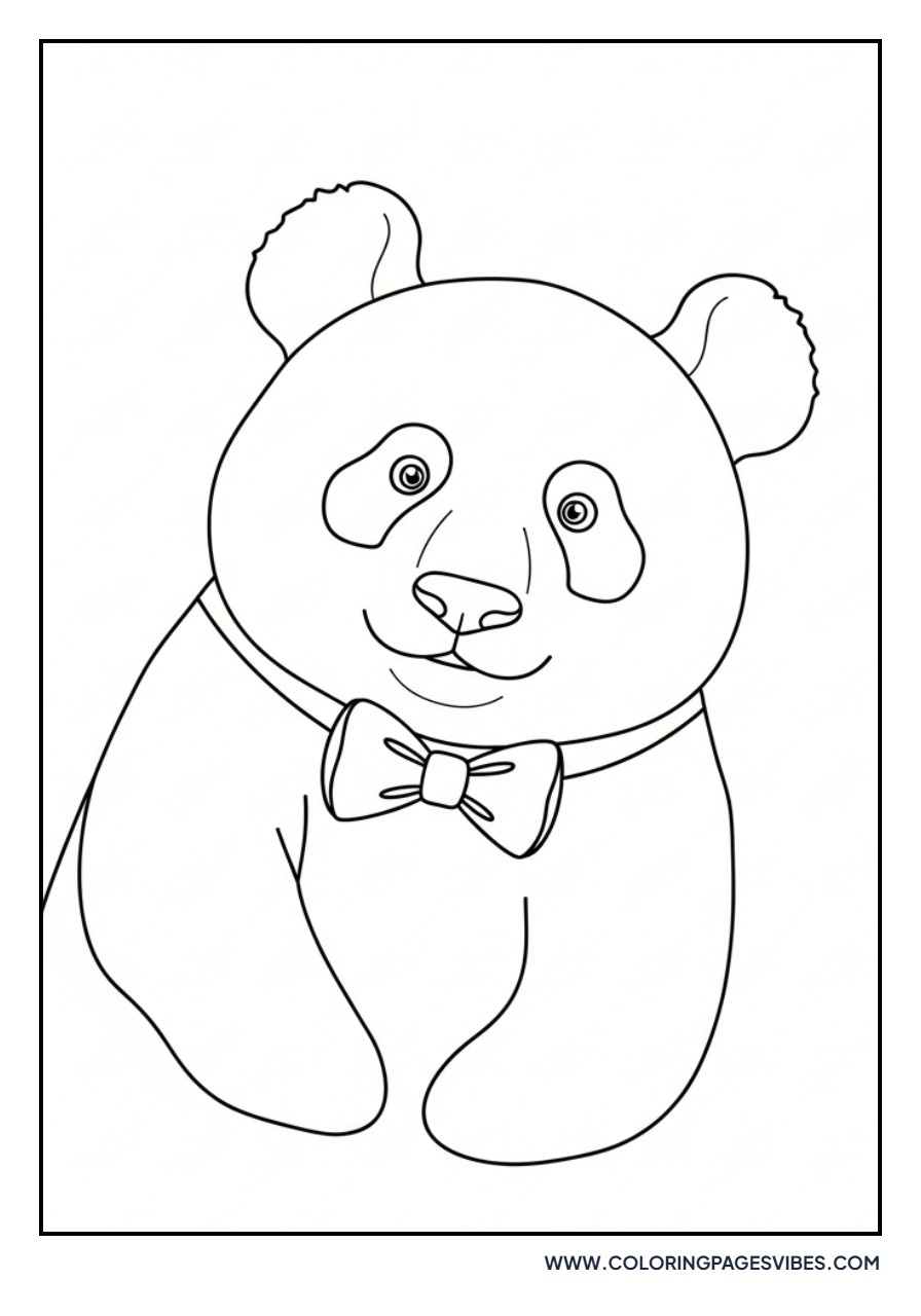 Panda with a Bow Tie