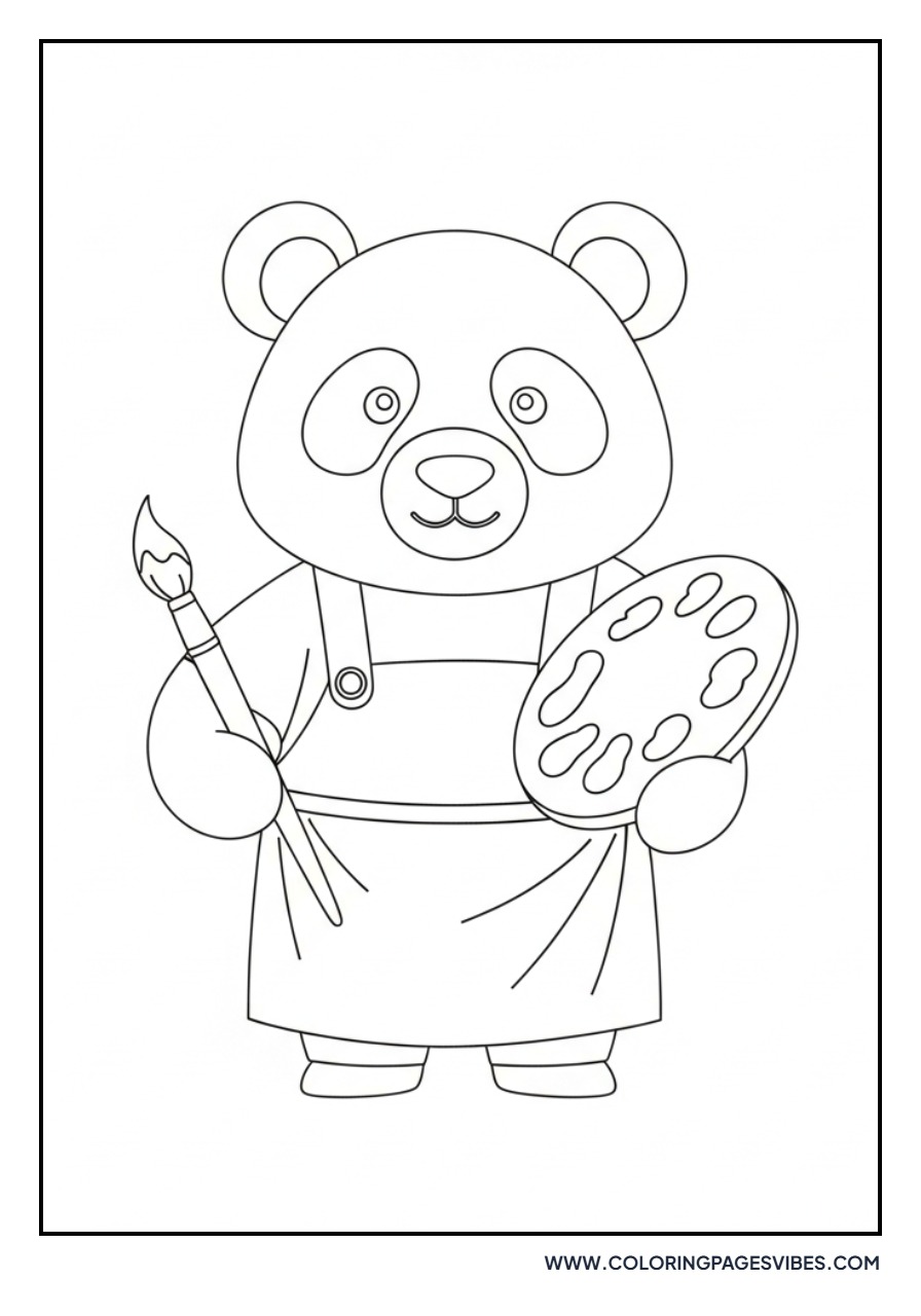 Panda with a Large Brush