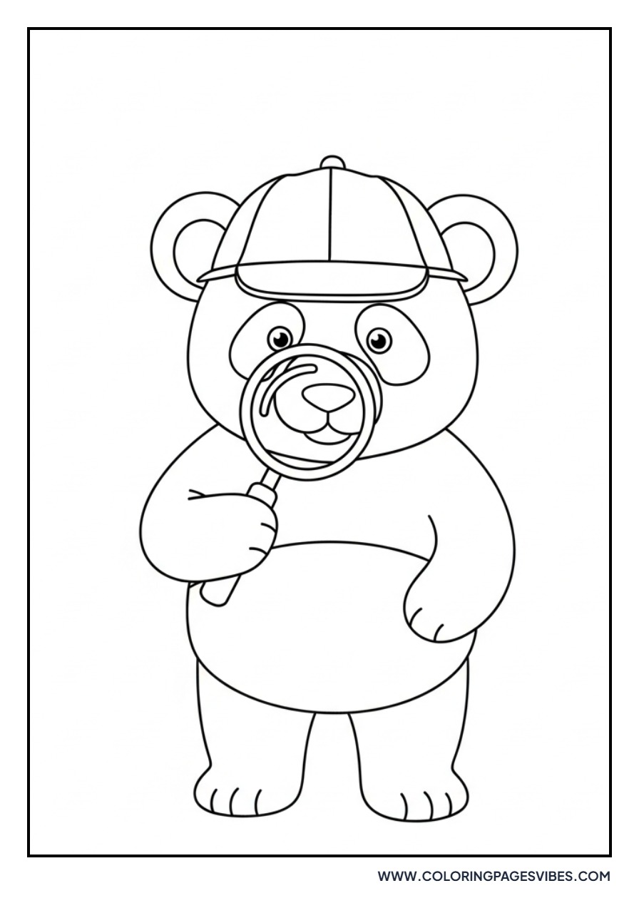 Panda with a Magnifying Glass