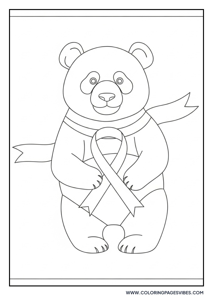 Panda with a Ribbon
