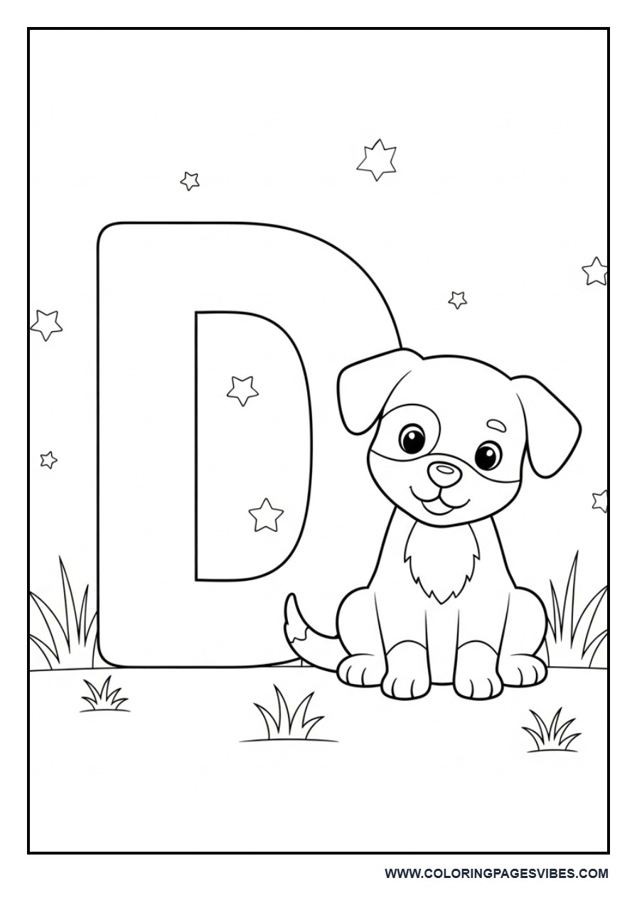 Alphabet D for Dog