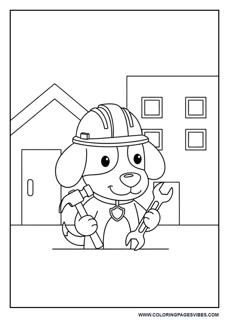 Builder Dog with Tools
