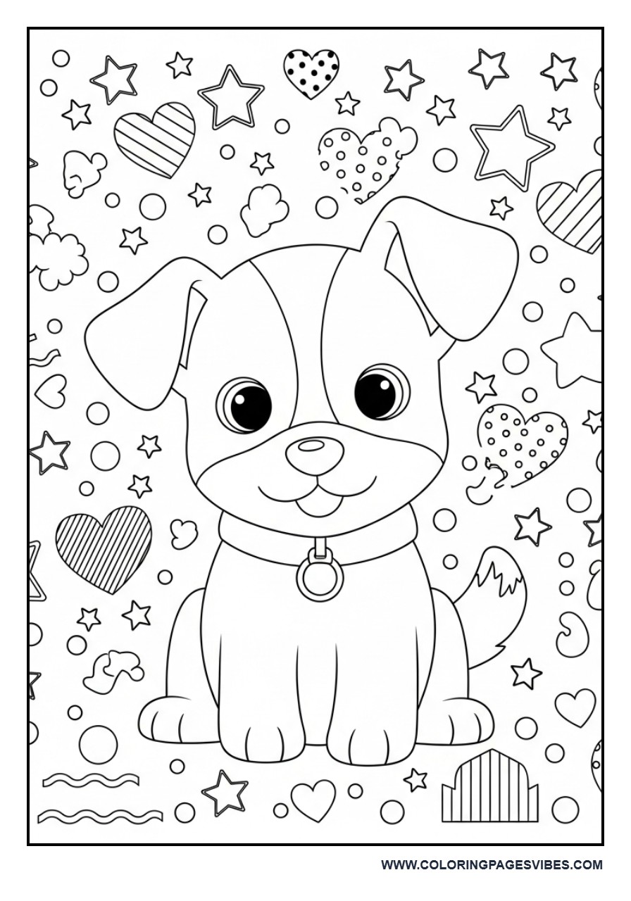 Cute Puppy Cover Page Design