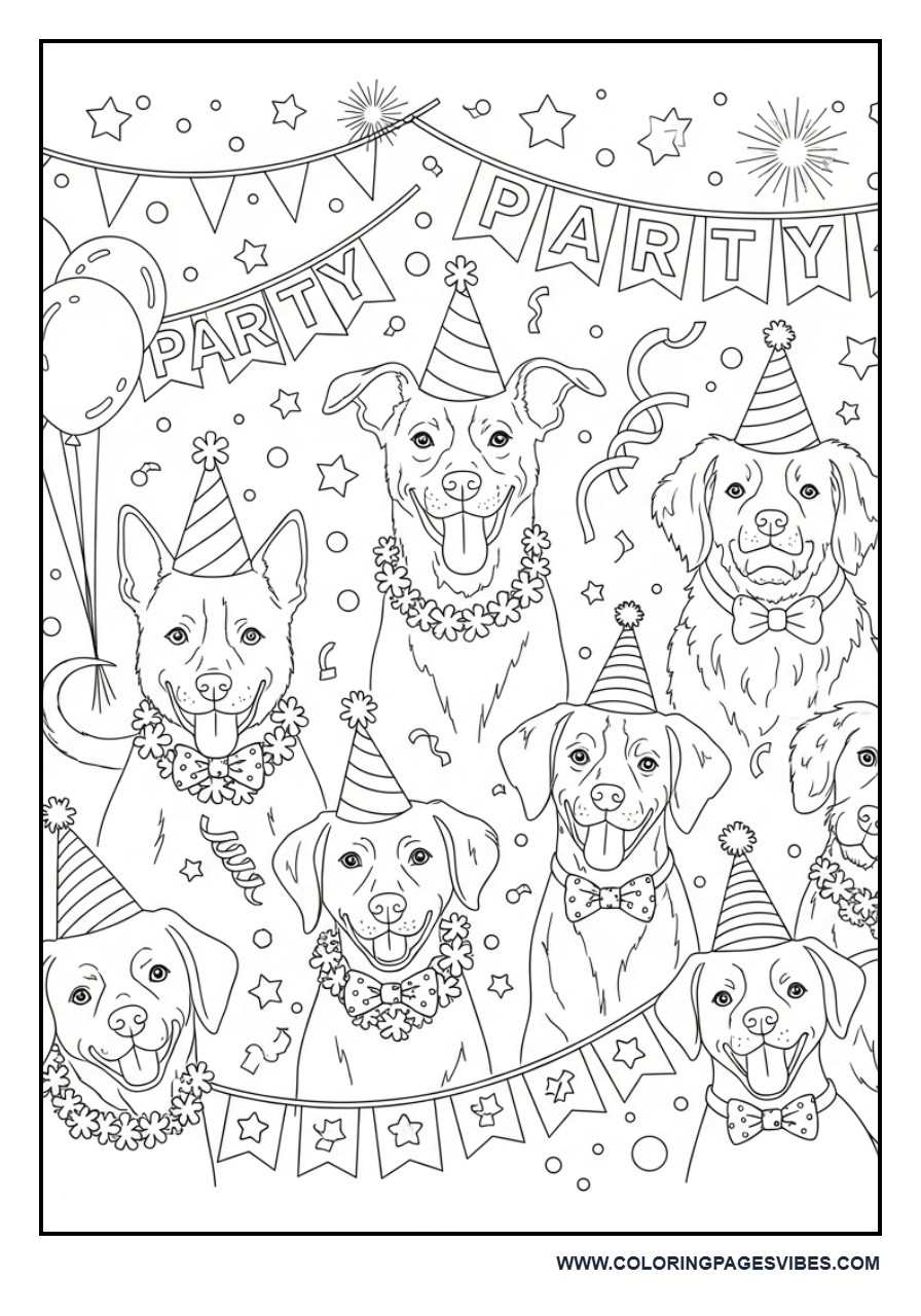 Dog Festival Celebration Scene