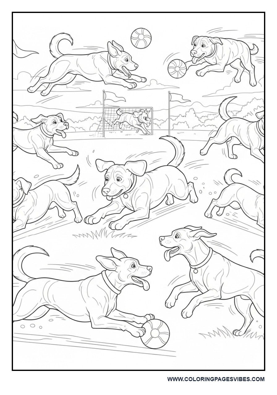 Dog Sports Day Scene