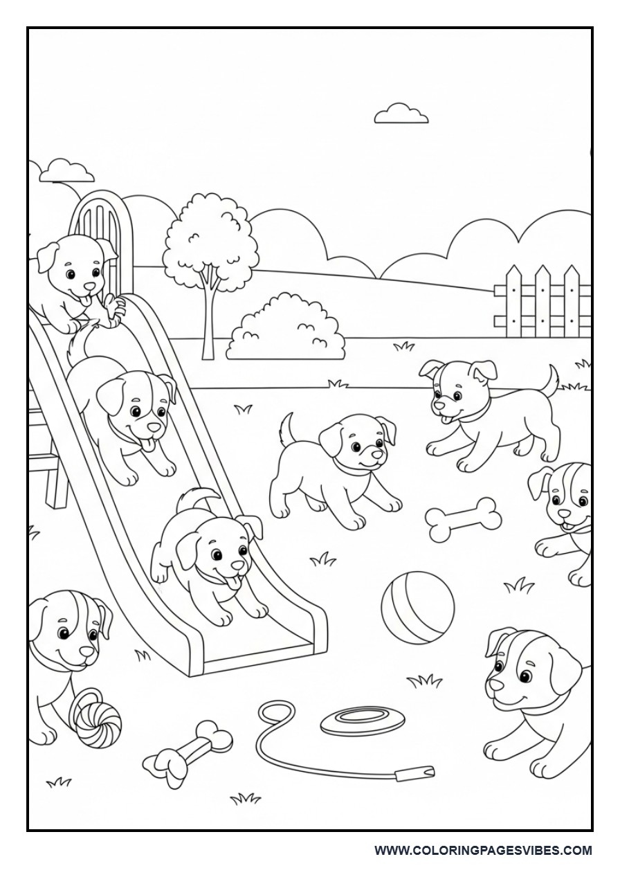 Puppy Playground Scene