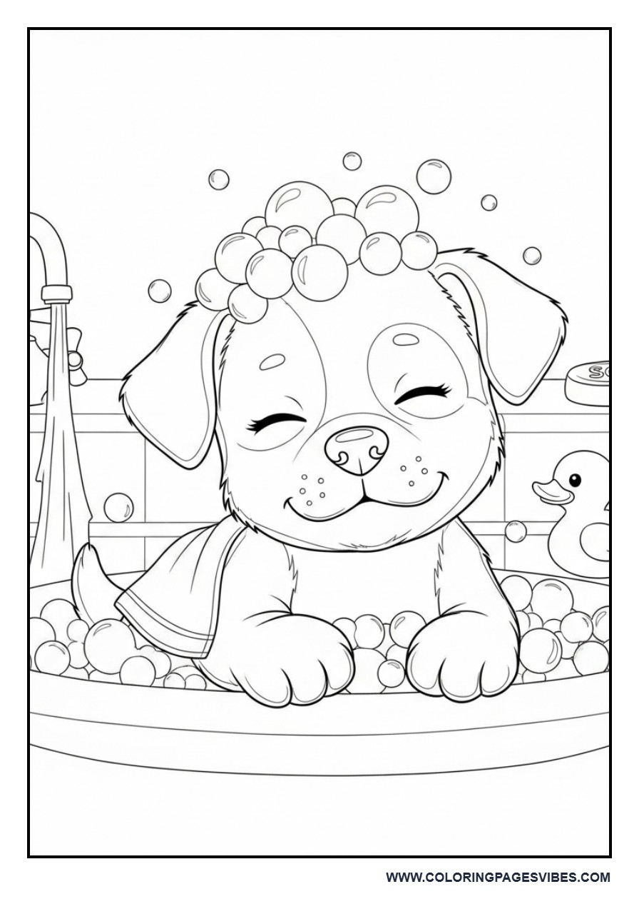 Puppy Spa Day Scene