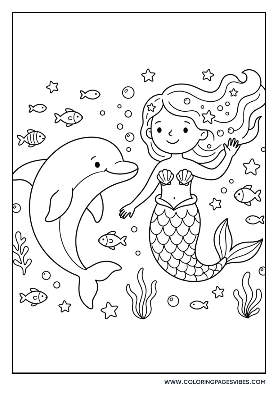 Dolphin and a Mermaid