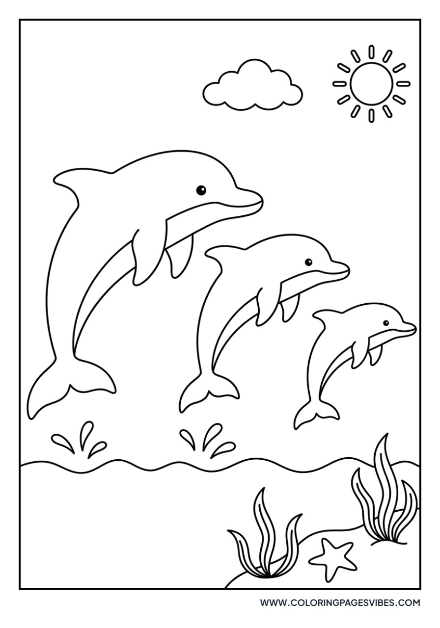 Dolphin Family of Three