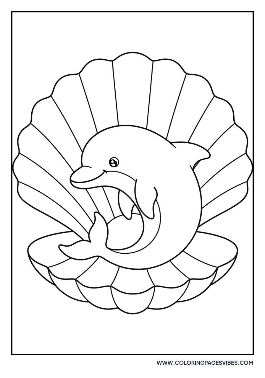 Dolphin in a Sea Shell