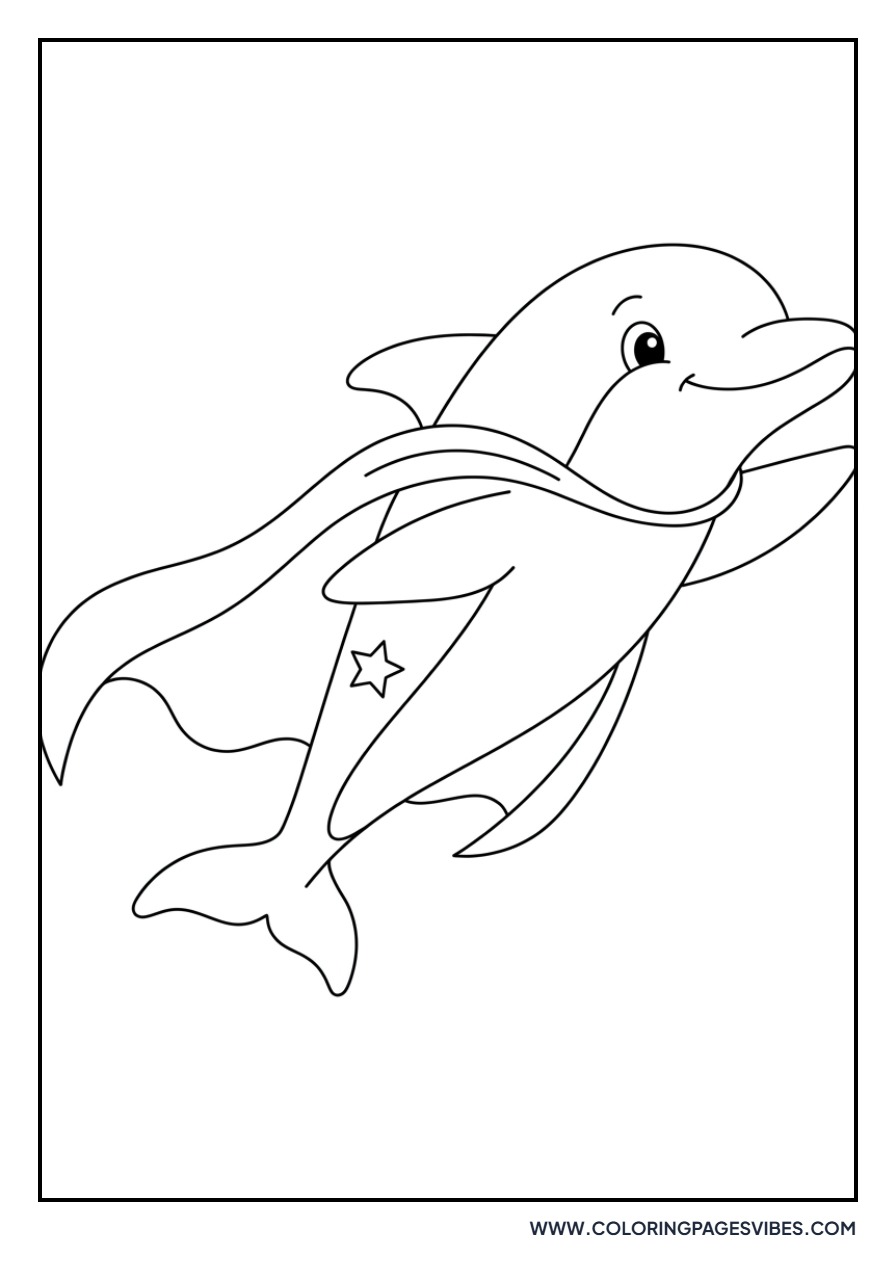 Dolphin Wearing a Cape