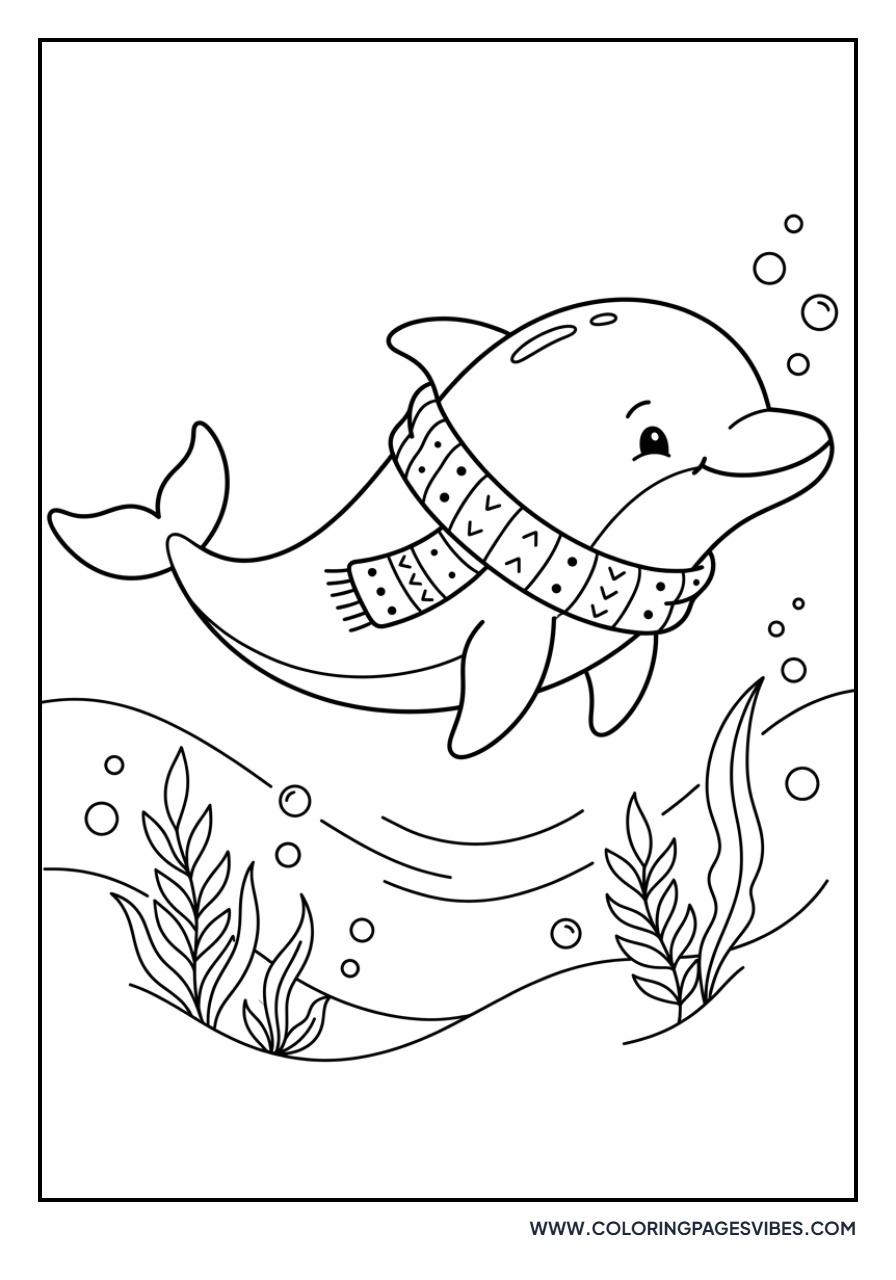 Dolphin Wearing a Scarf