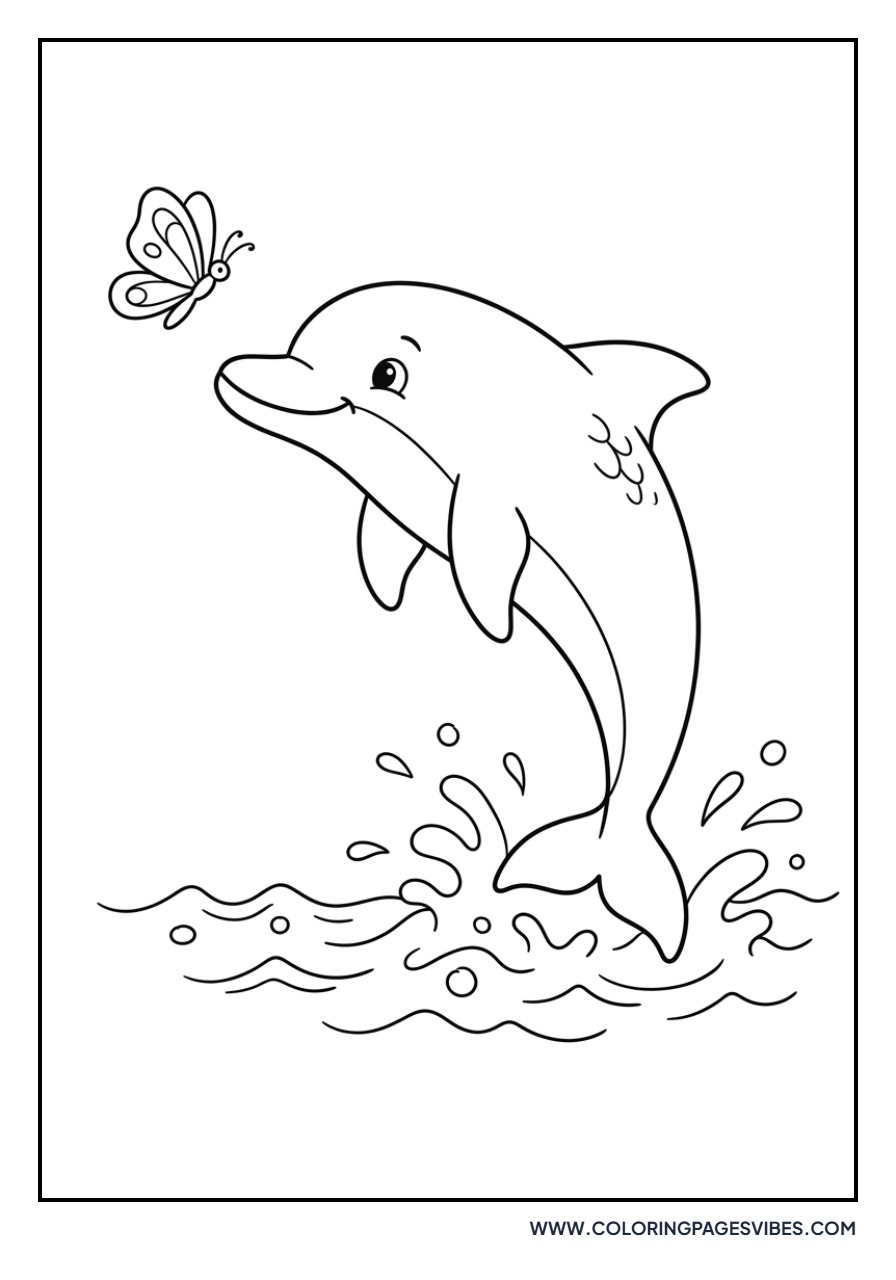 Dolphin with a Butterfly