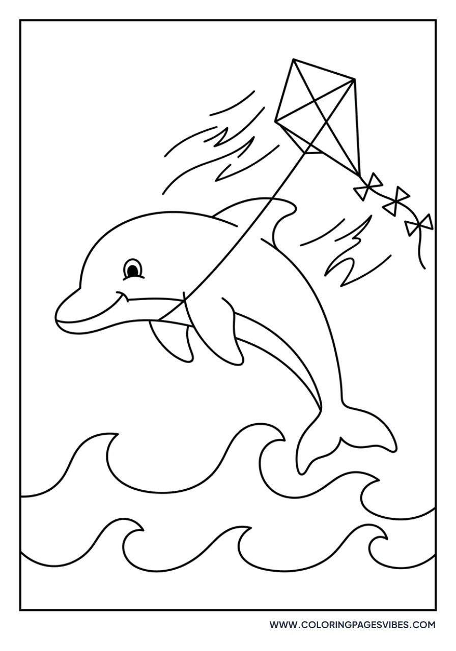 Dolphin with a Kite