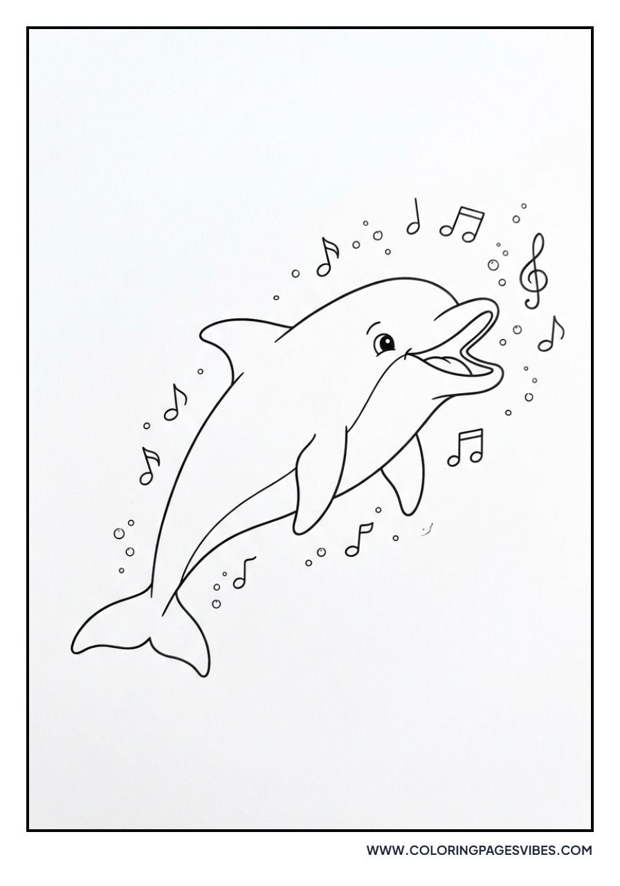 Dolphin with a Music Note