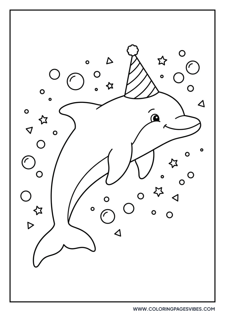 Dolphin with a Party Hat