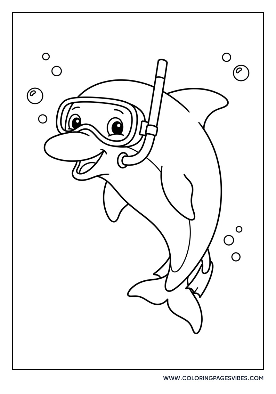 Dolphin with a Snorkel