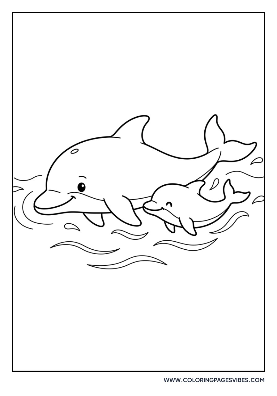 Mother and Baby Dolphin