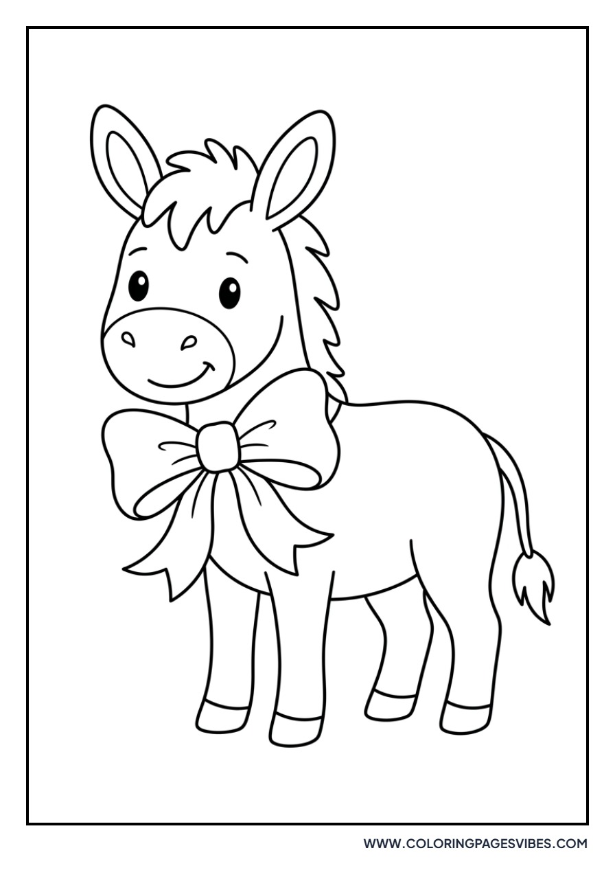 Donkey and a Red Ribbon