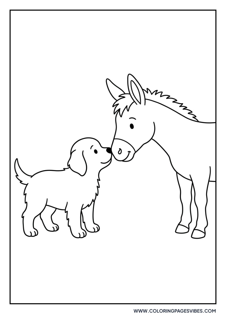 Donkey and Puppy