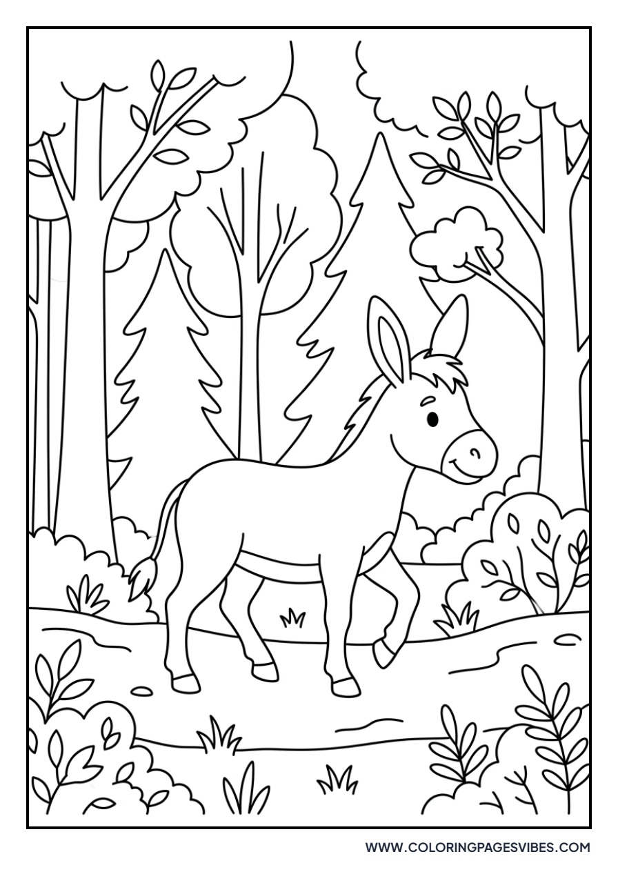 Donkey in the Woods