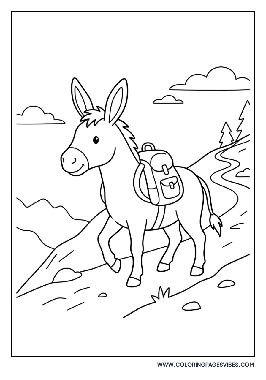 Donkey with a Backpack