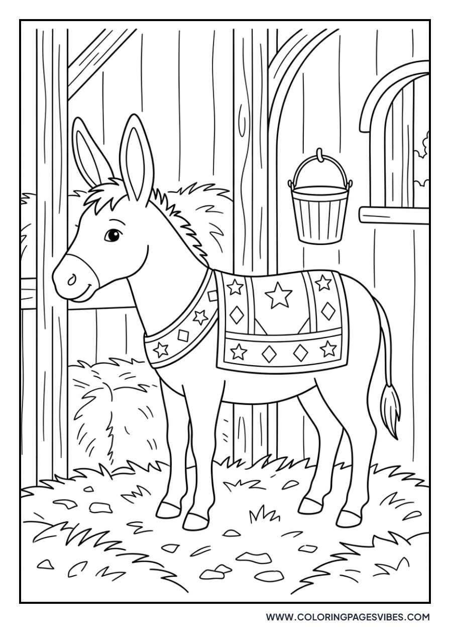 Donkey with a Blanket