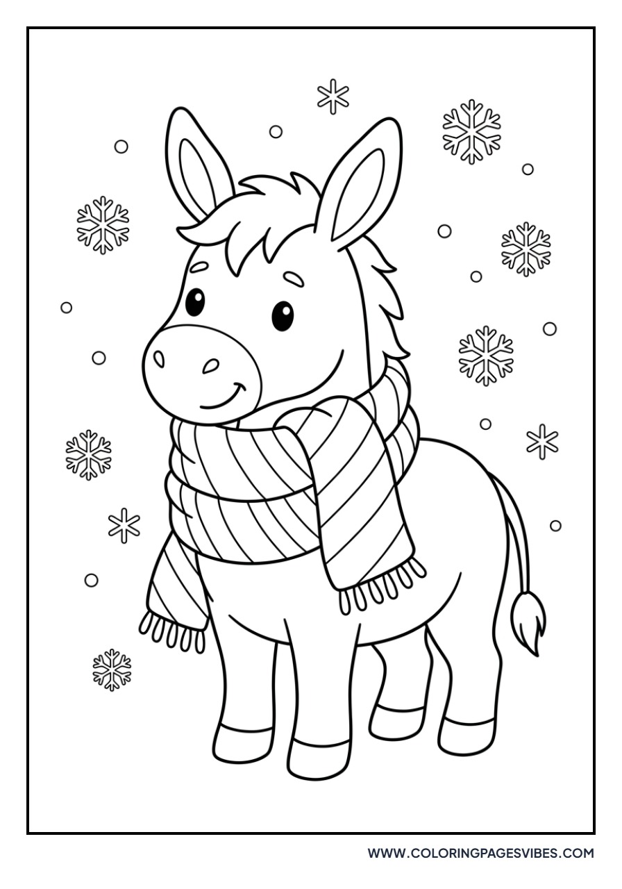 Donkey with a Scarf