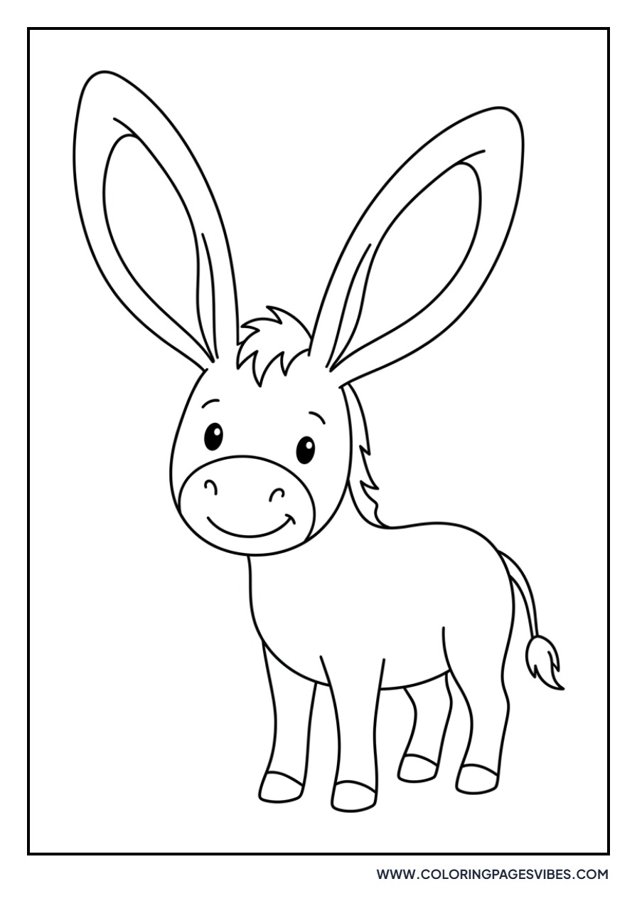 Donkey with Large Ears