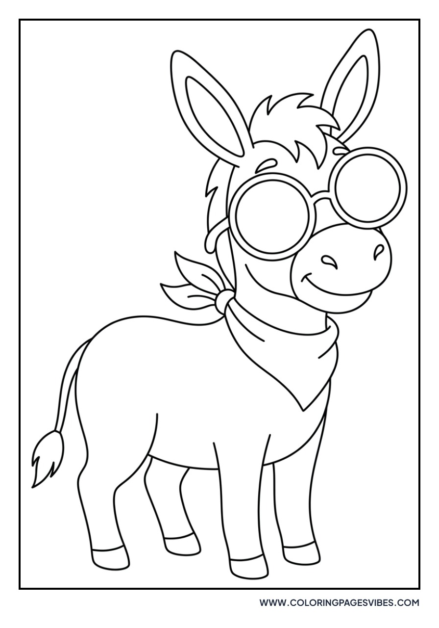 Donkey with Sunglasses