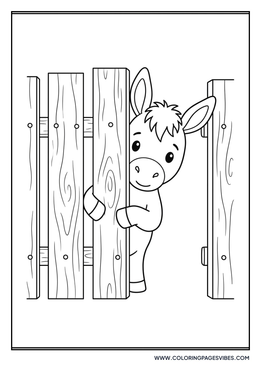 Shy Baby Donkey