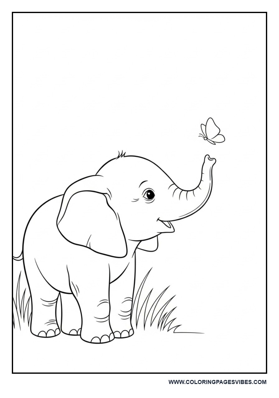Elephant and Butterfly