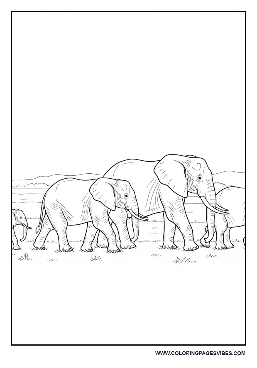 Elephant Herd Scene