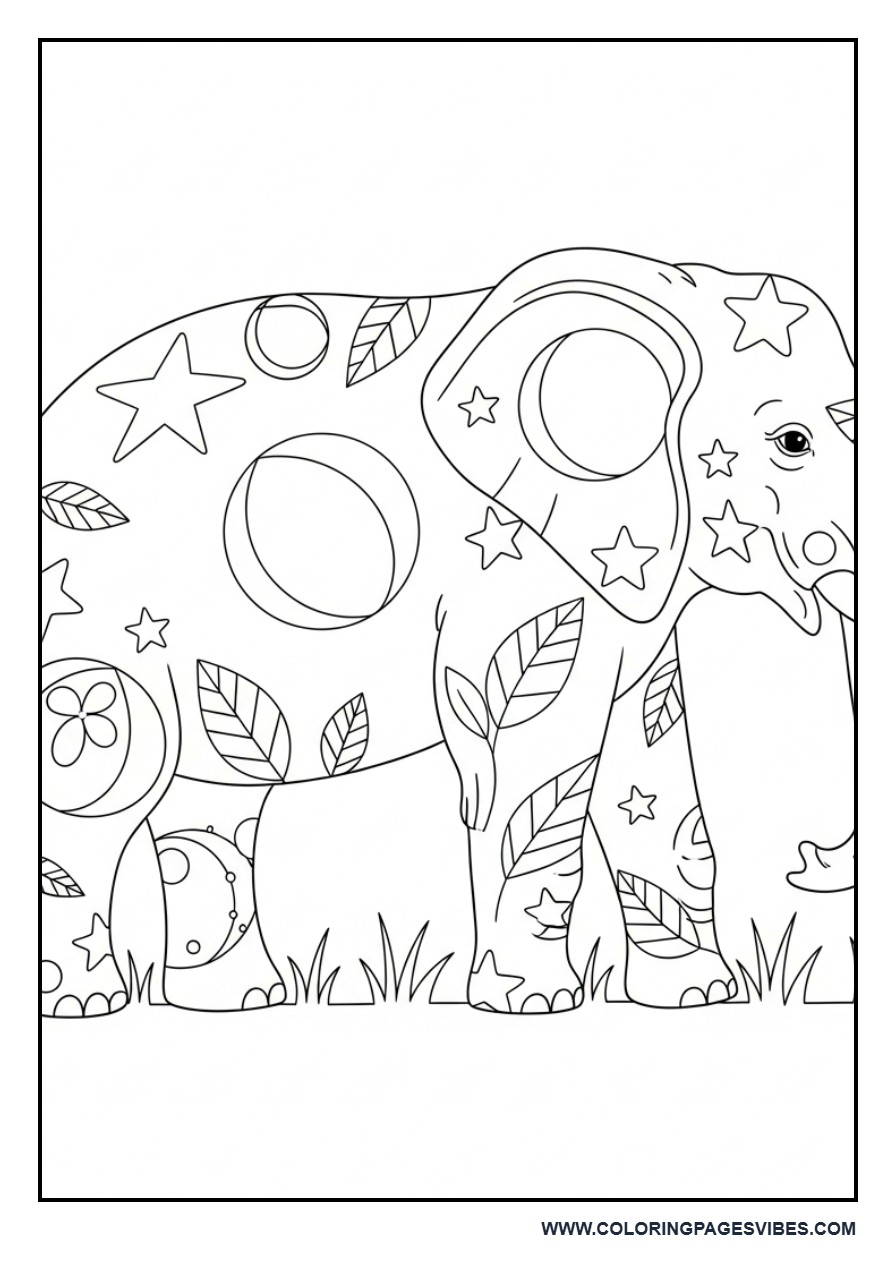 Elephant Hidden Objects Page