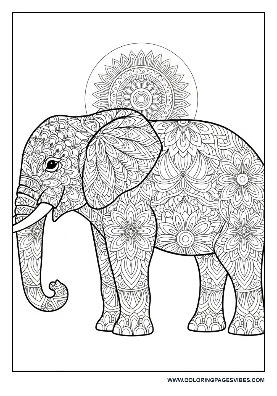 Elephant Mandala Full Body