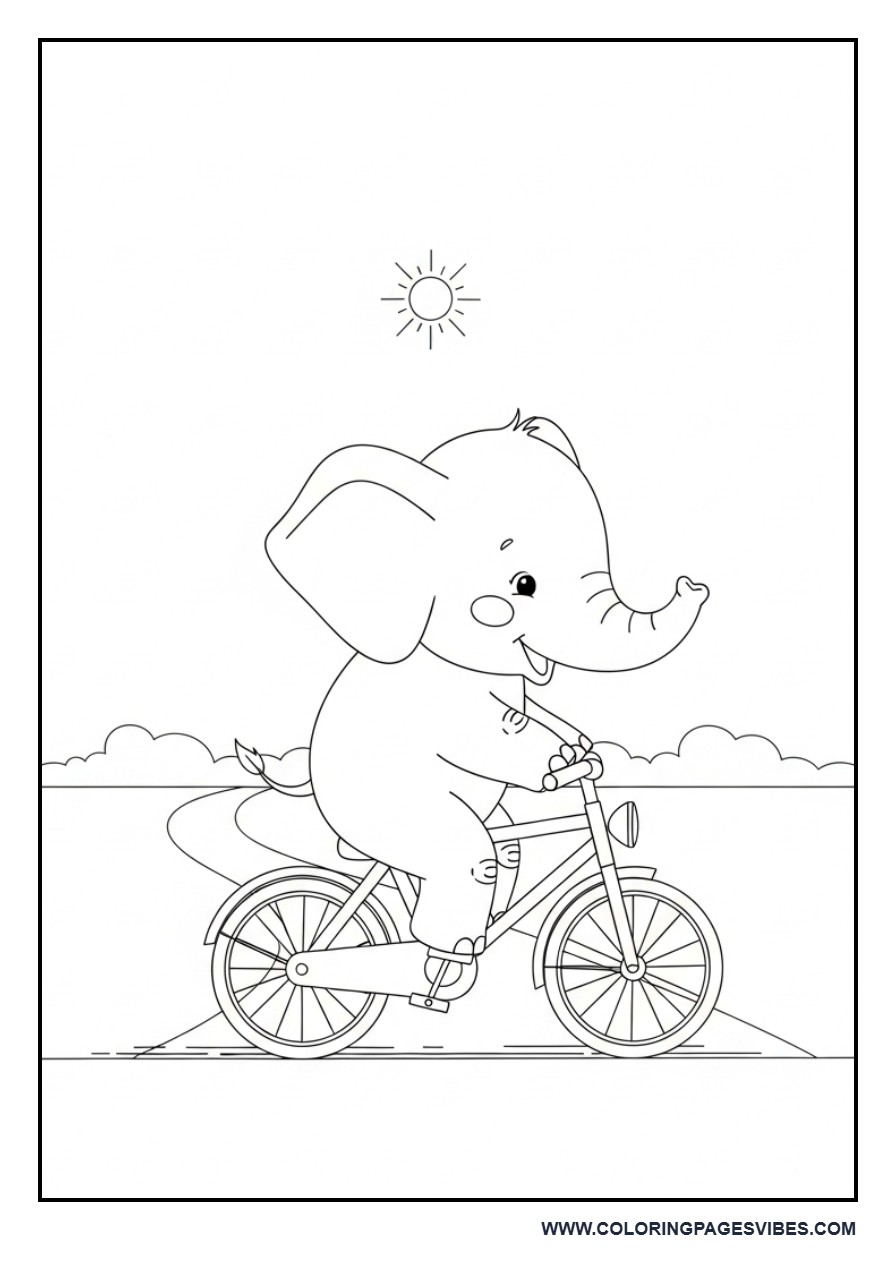 Elephant Riding a Bicycle