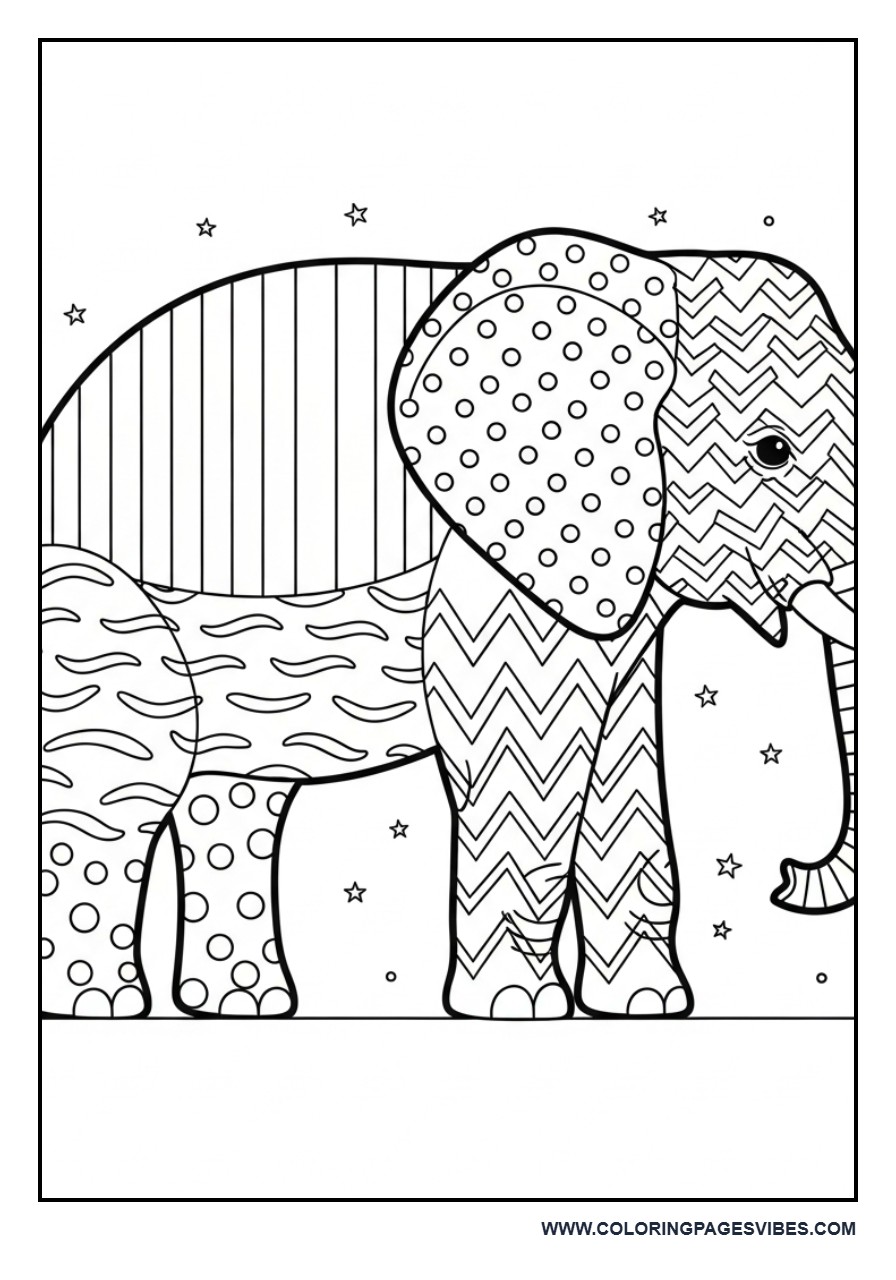 Elephant with Pattern Practice Sections