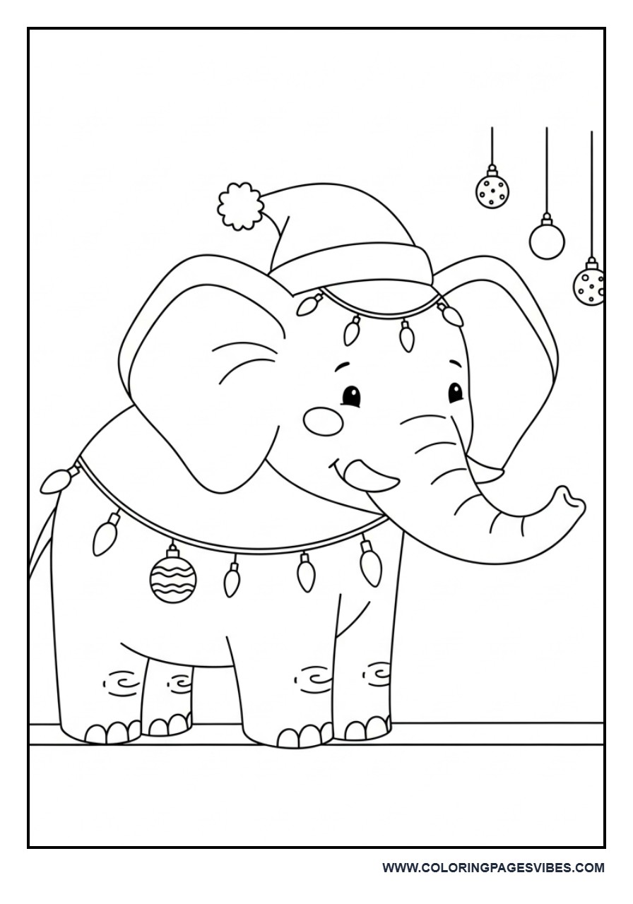 Festival Elephant with Lights