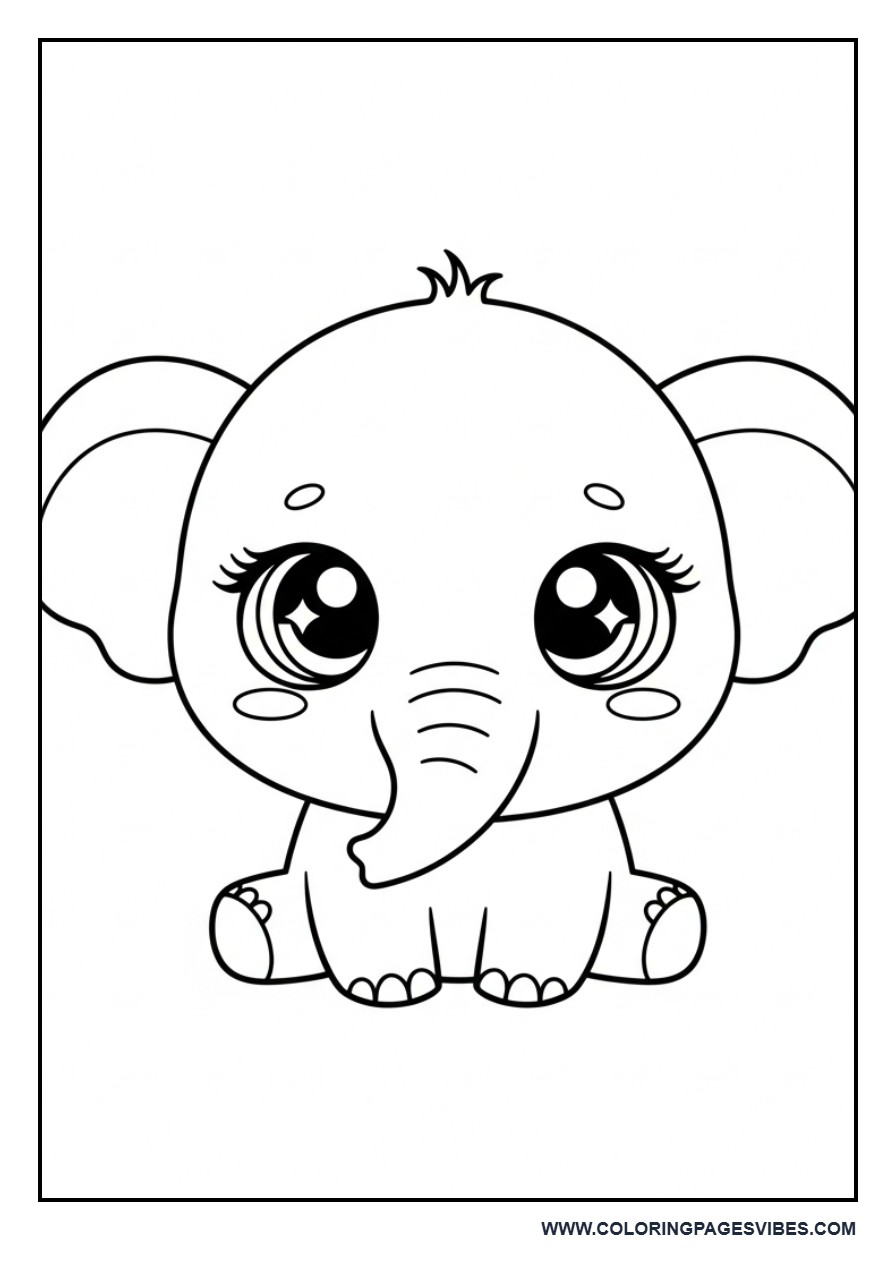 Kawaii Style Elephant