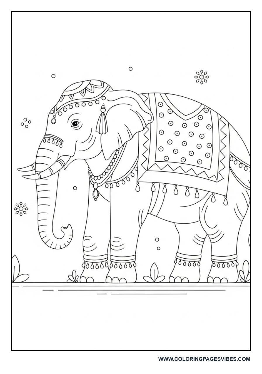 Royal Indian Decorated Elephant