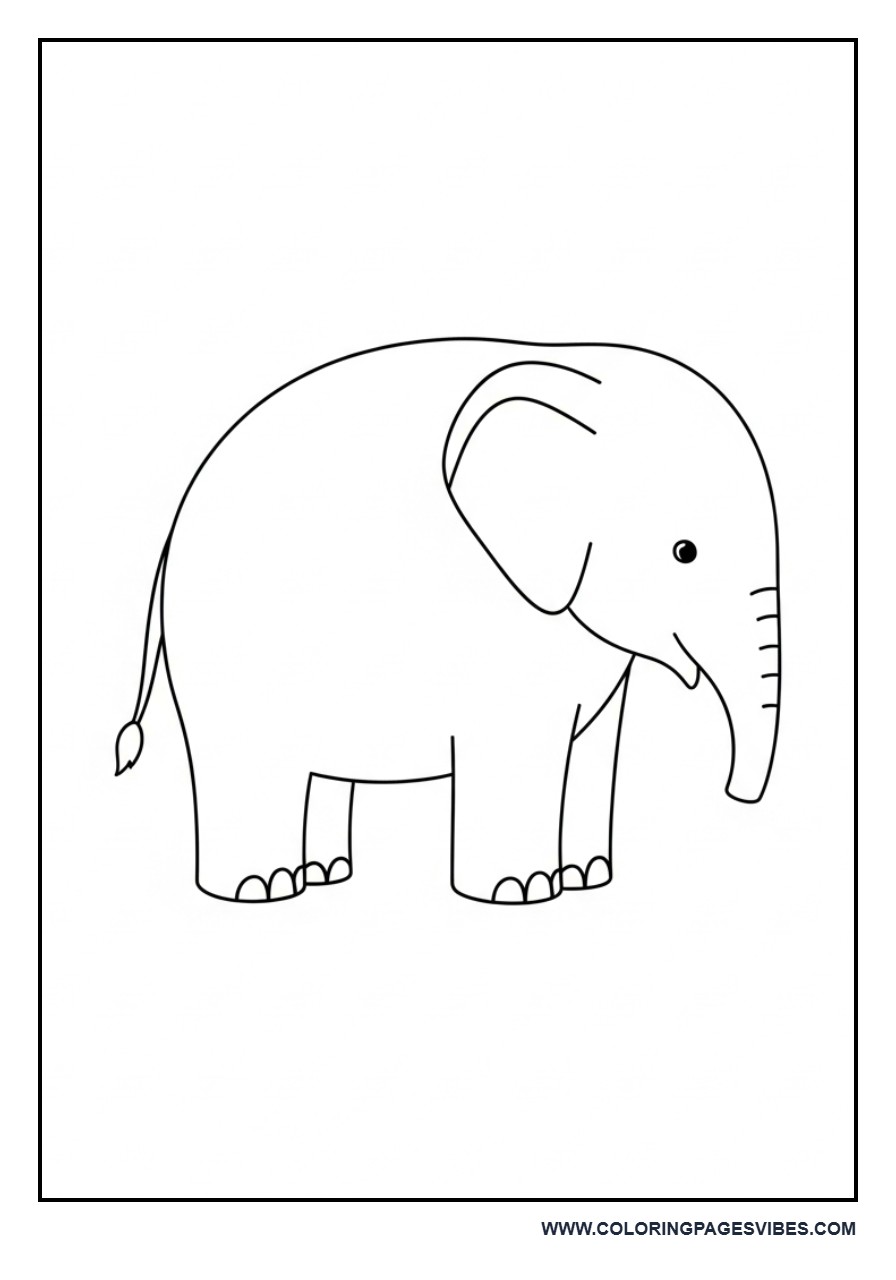 Small Elephant with Tiny Tail