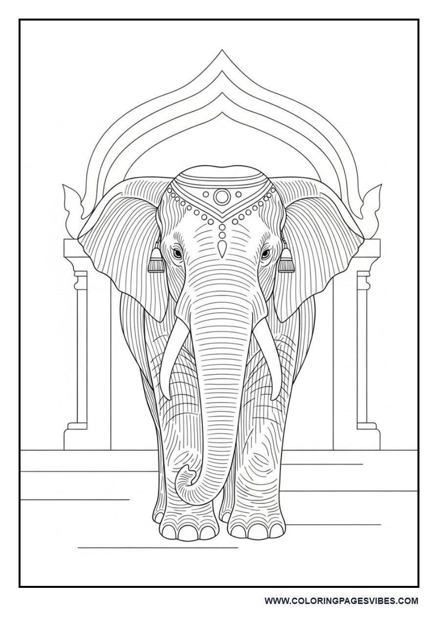 Temple Elephant (Simple Design)