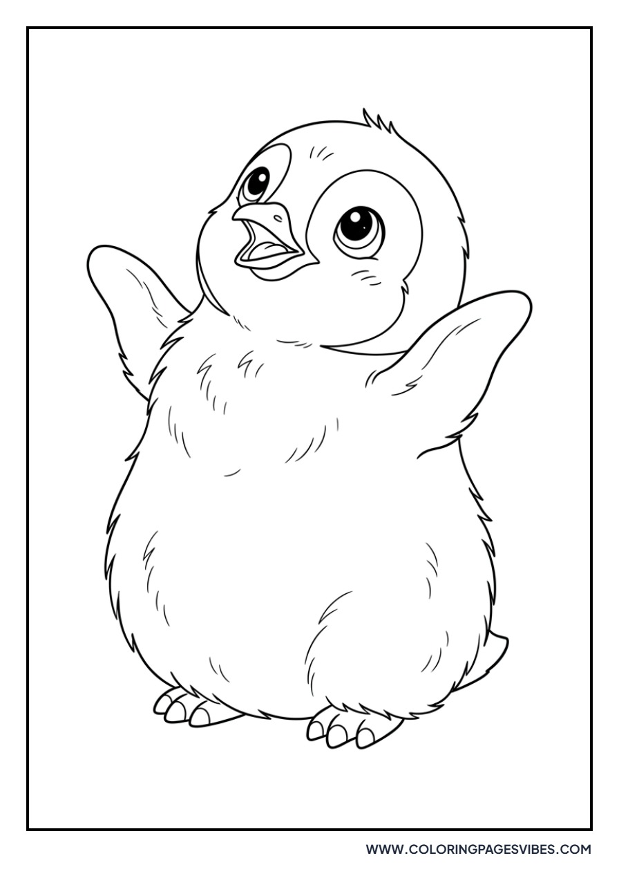 Cute Penguin Chick Fluff