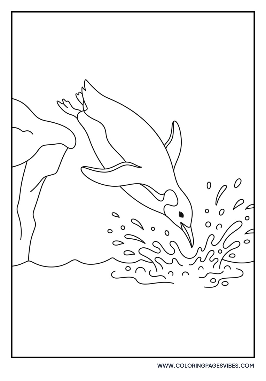Diving Penguin Action