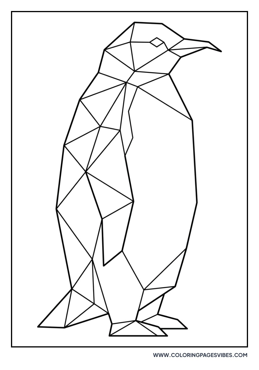 Geometric Penguin Art